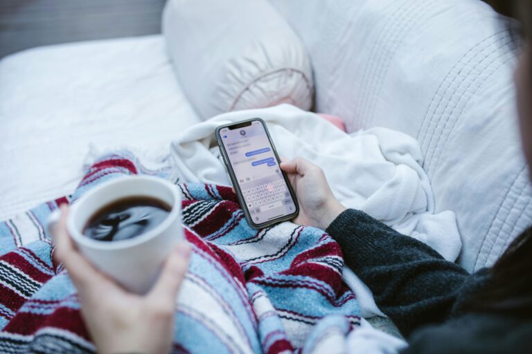 Coffee phone text messages